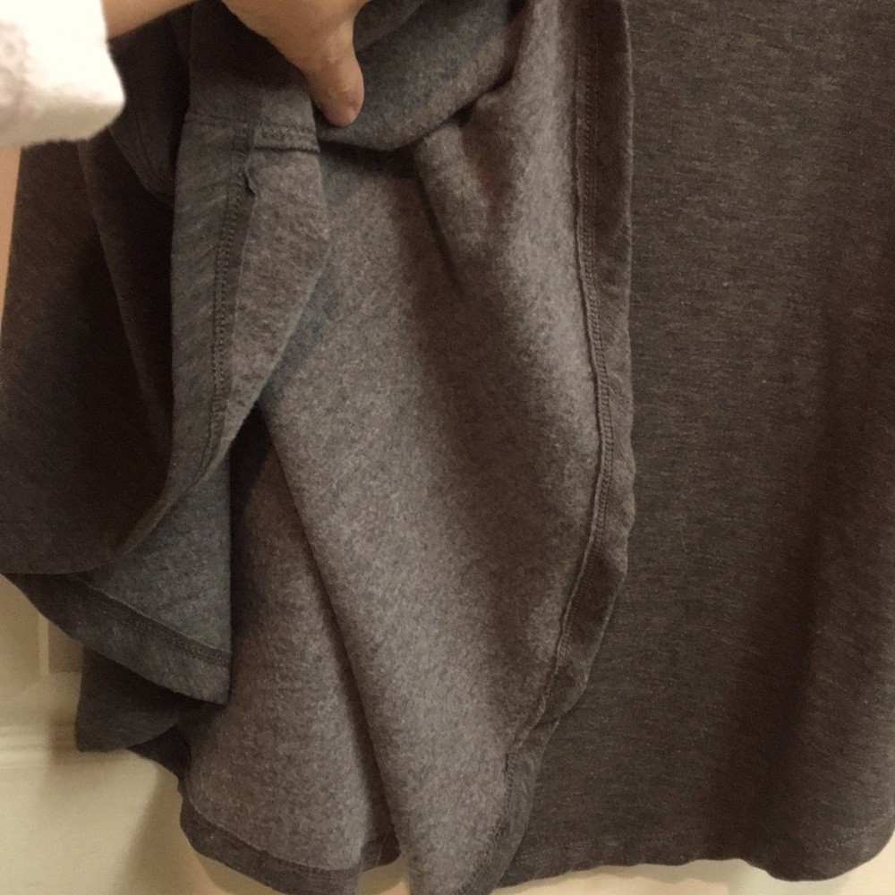Taupe Poncho with Faux Fur Trim & Pom Poms - Picture 5 of 8